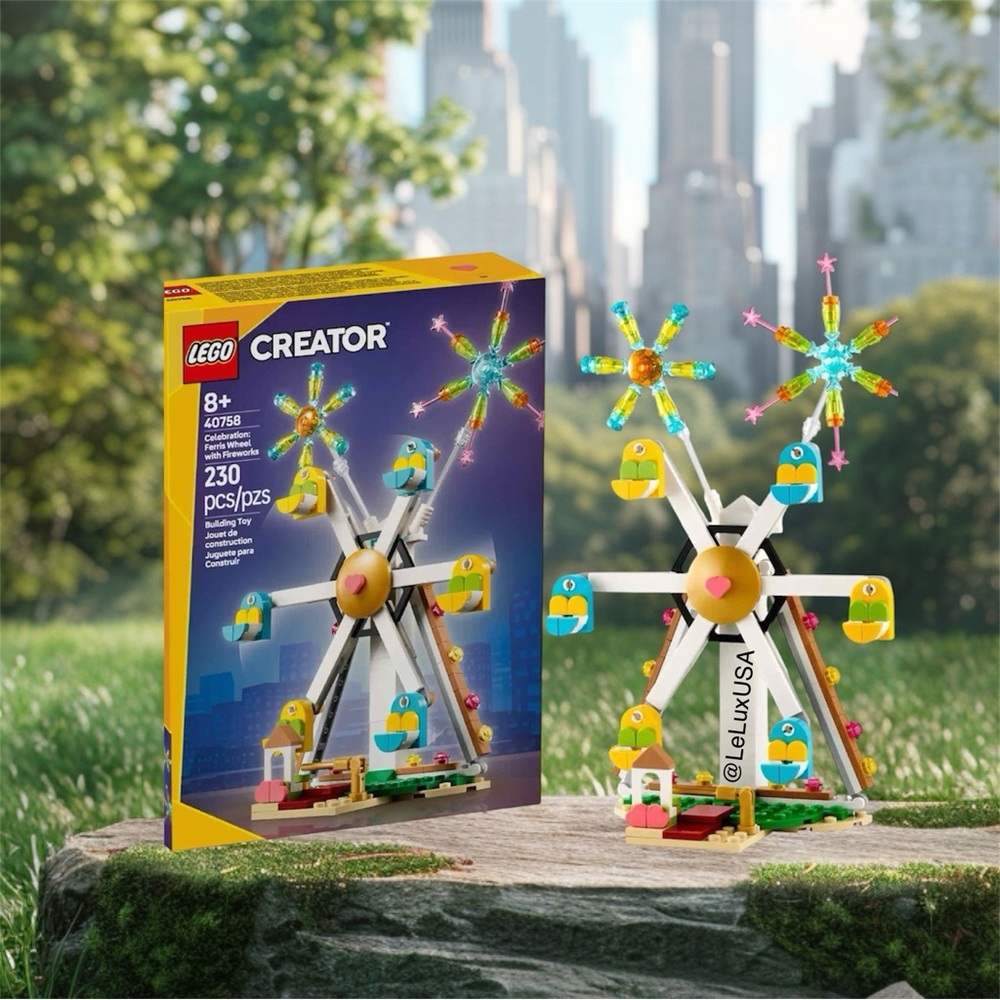 LEGO Creator Celebration Ferris Wheel with Fireworks Building Set (40758) 230Pcs